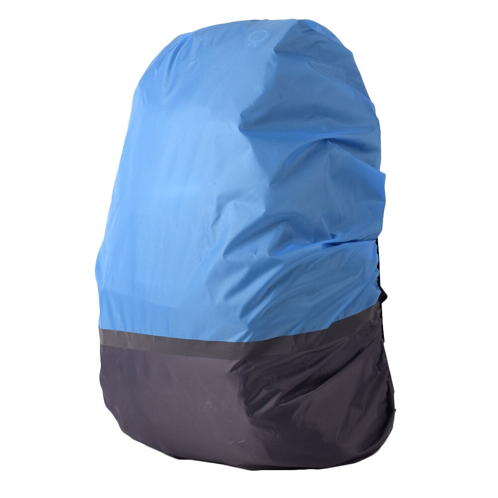 Rygsæk regndæksel 18-25l reflekterende vandtæt taskeovertræk udendørs camping rejser regntæt støvtæt betræk til rygsække: Blå