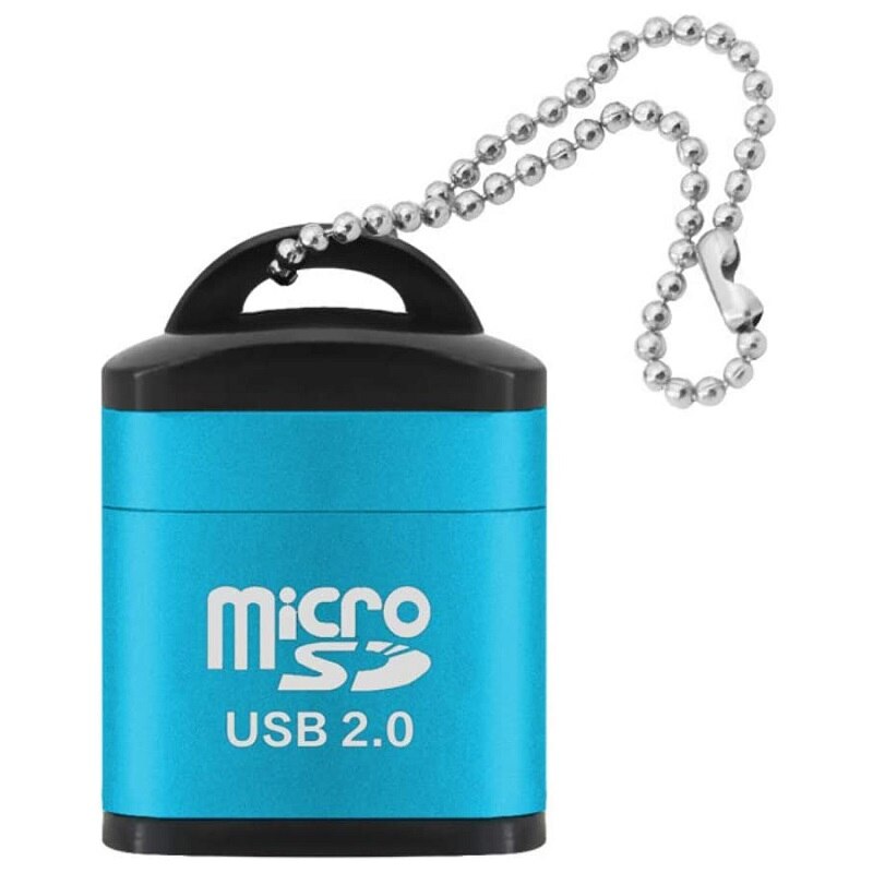Usb 2.0 Micro Sd Tf Kaartlezer Adapter Draagbare Mobiele Telefoon Geheugenkaartlezer Voor Auto Audio Kaartlezer Laptop Accessoires: Blue