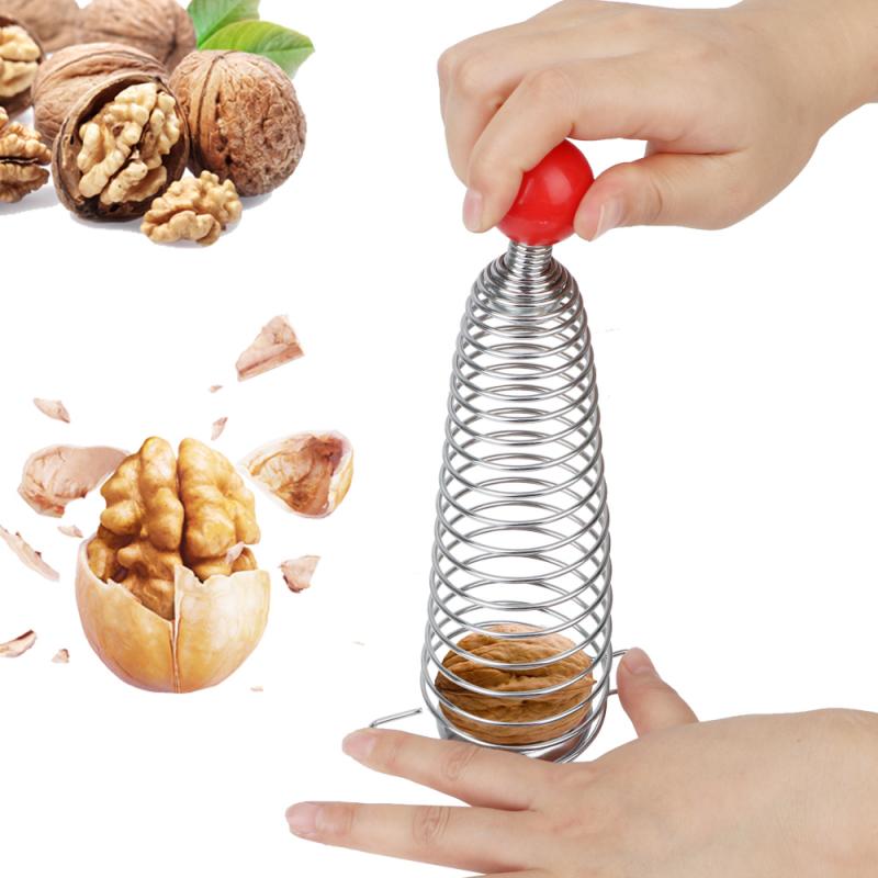 Fruit Vegetable Tools Walnut Clip Open Walnut Tool Nut Cookie Opener Stainless Steel Spring Nutcracker