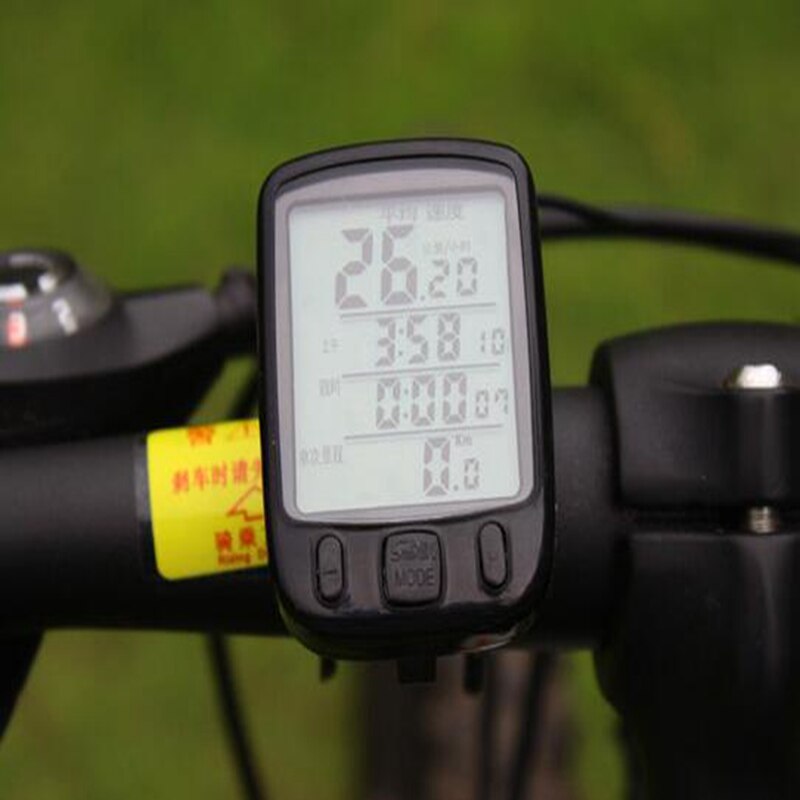 Bicycle computer with 24 functions Backlit LED screen SD-563A Code meter Mountain bike speedometer odometer English version