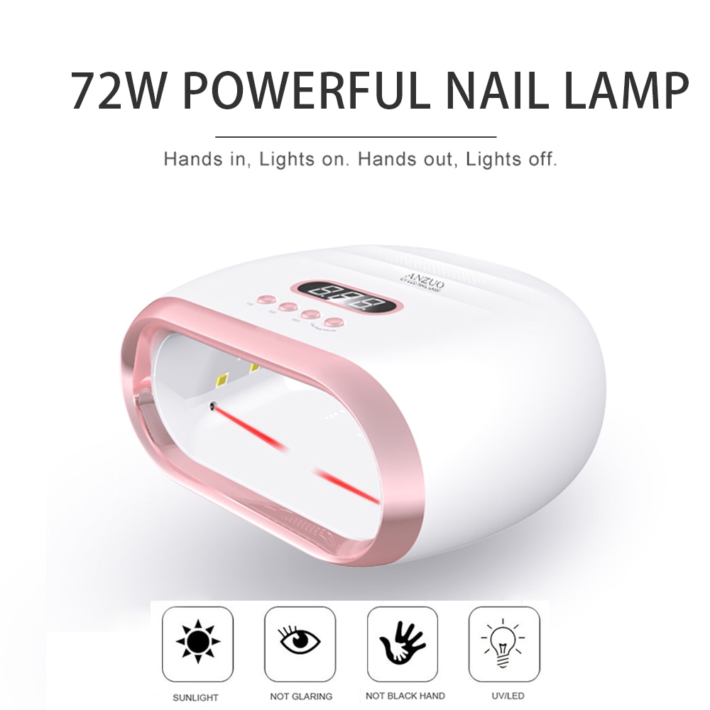 Uv Led Lamp Voor Nagels 72W Krachtige Professionele Lamp Voor Gel Polish Drogen Lamp Voor Nagels Droger 36 Led nail Lamp Voor Manicure