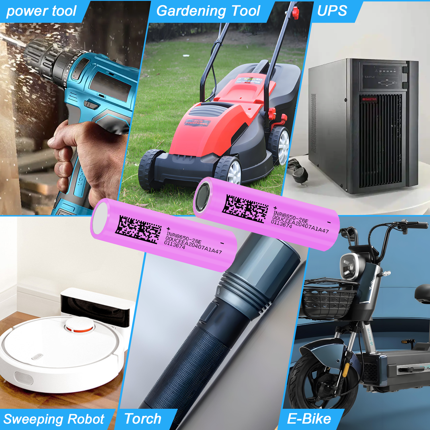 18650 2600mAh Battery 3.7V Discharge Lithium Ion Rechargeable Battery for Powerbank Lamp Flashlight 18650 26E/35E Batteries