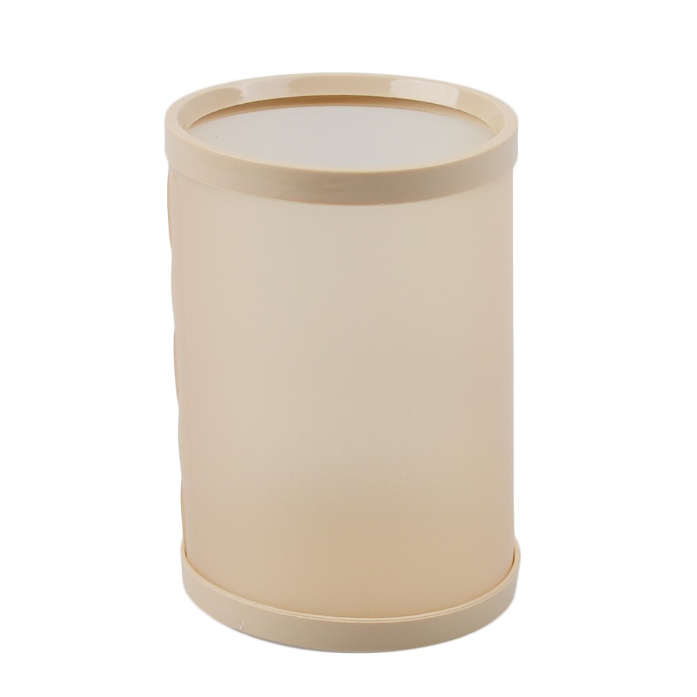 Detachable Cylindrical DIY Desktop Storage Box Student School Supplies Storage Pen Holder Stationery: Khaki