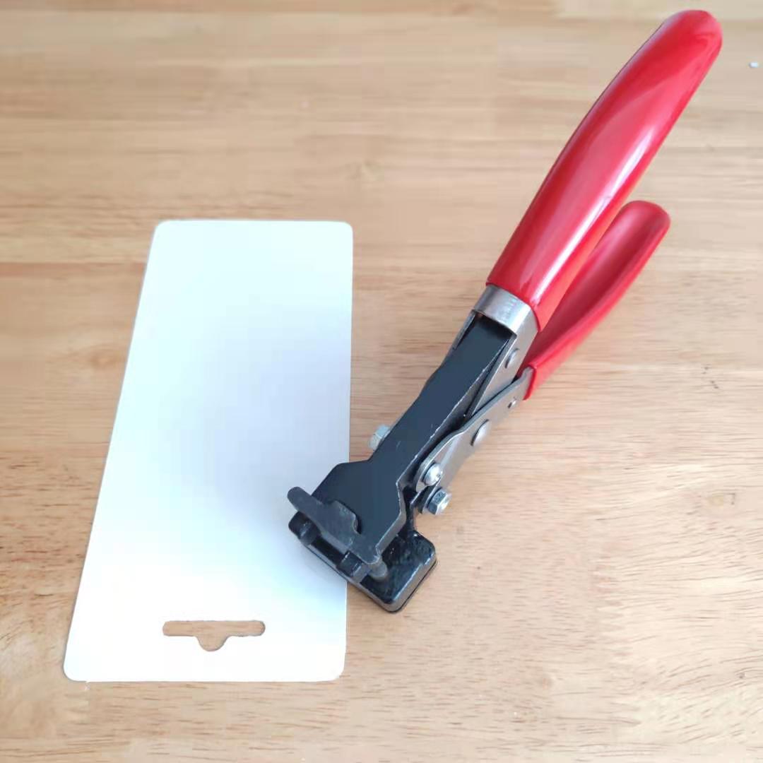 Perforadora de ranura en forma de T para teléfono móvil, alicates de corte de papel, PVC, plástico, tarjeta de identificación, Perforadora de película Tipo T