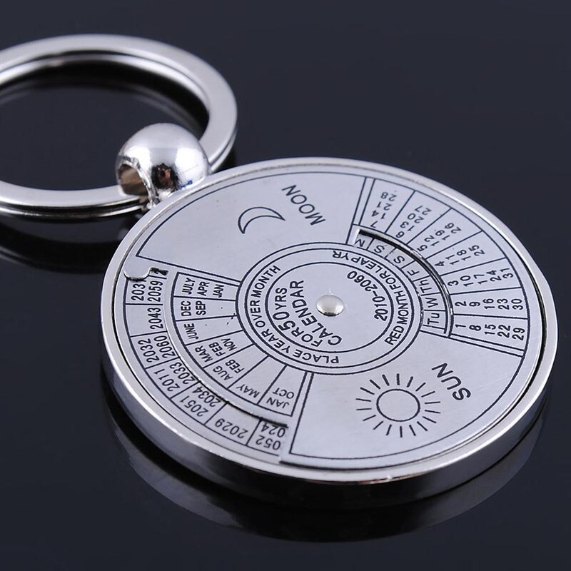 50 Jaar Super Perpetual Calendar Sleutelhanger Flesopener Ringen Astrologie Sleutelhanger Party Sleutelhouder Sieraden