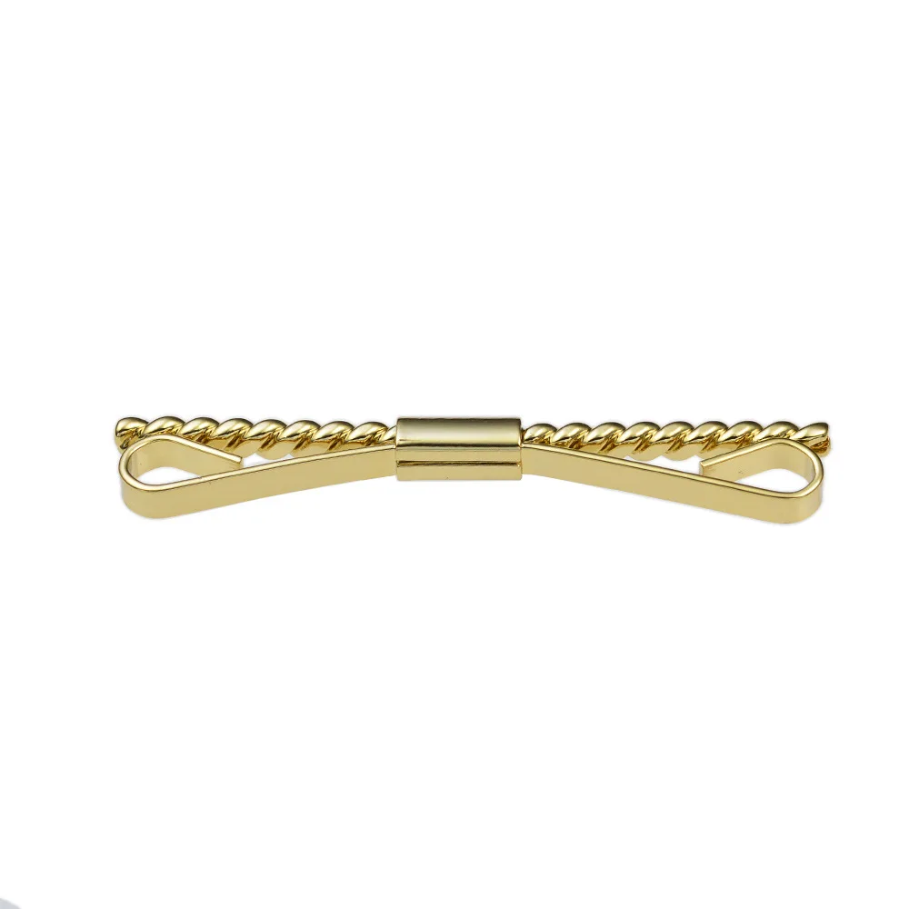 Hochwertige Kupfer-Kragen-Bar-Anstecknadel für Herren, goldfarben, zweifarbige Clips, Revers, -Brosche: Schwarze Gewehr überzogen