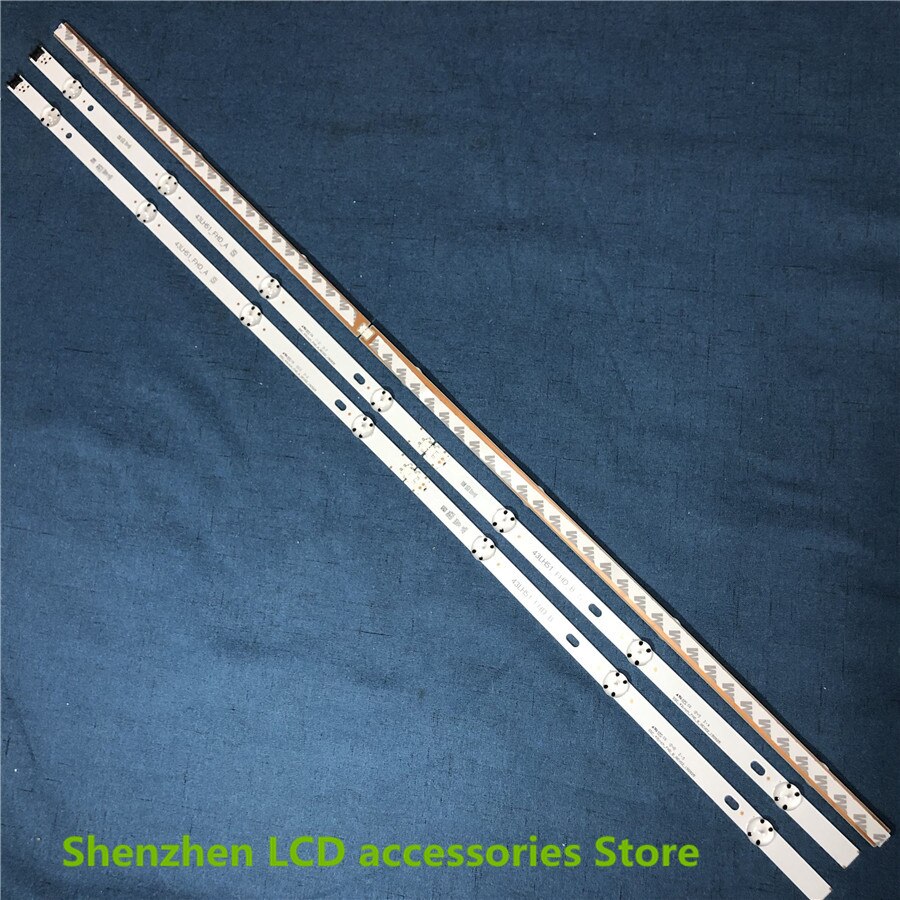 6Pieces/lot Led backlight strip 7 lamp for 43LH5100 LC430DUY (SH)(A3) 43LJ594V 43UJ651V 43LH51_FHD_A type HC430DUN-SLVX1-511X
