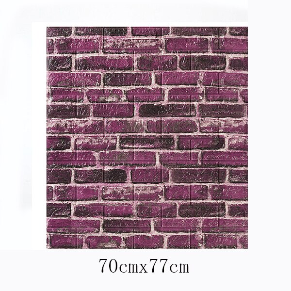 Talon sisustus 3d pvc-seinätarraa paperi tiili kivi tapetti tee itse maalaismainen efekti itseliimautuva kodin sisustus tarra olohuone: 6 / 70 x 77cm