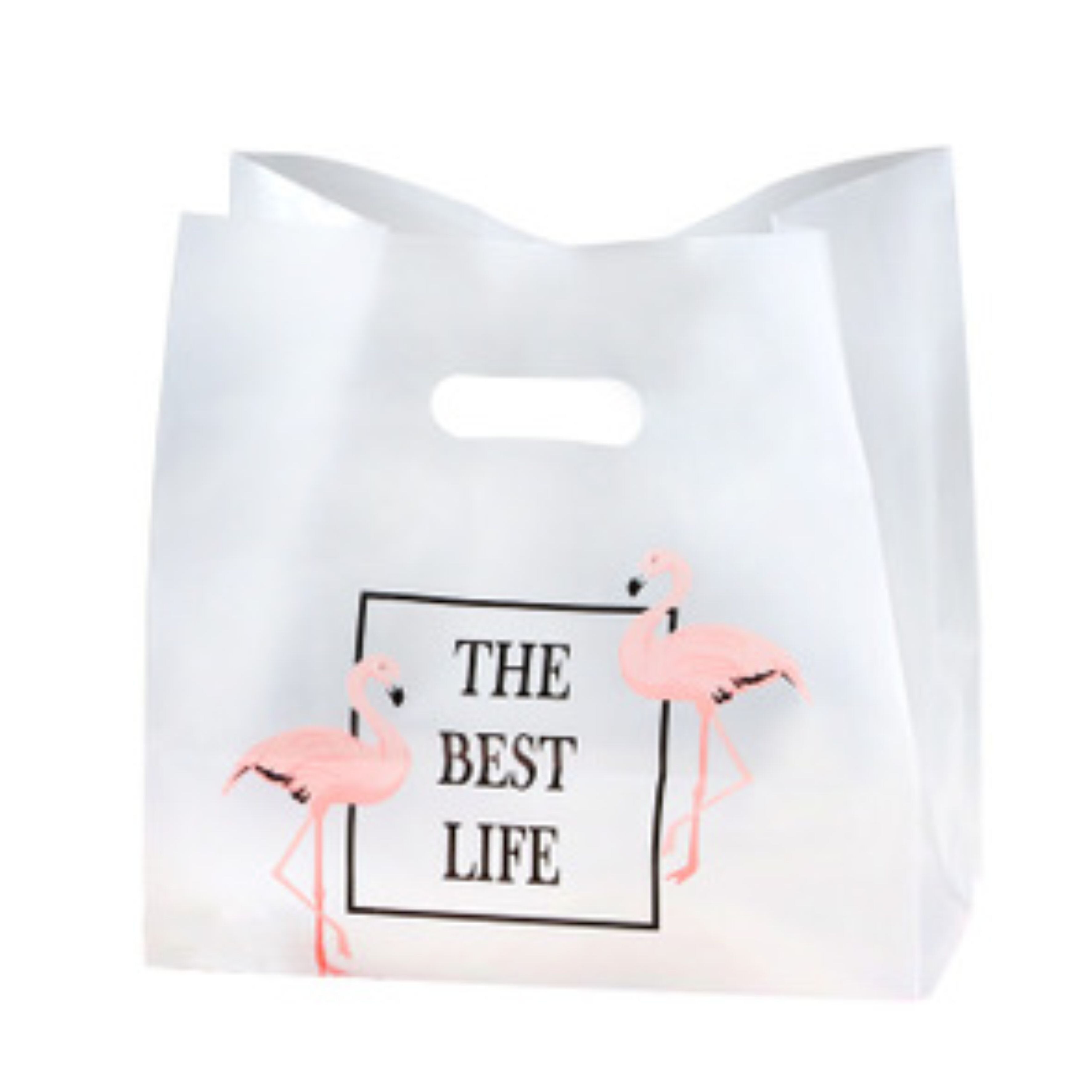 50pcs Flamingo portable shopping bag bag packaging bag cosmetic bag food bag