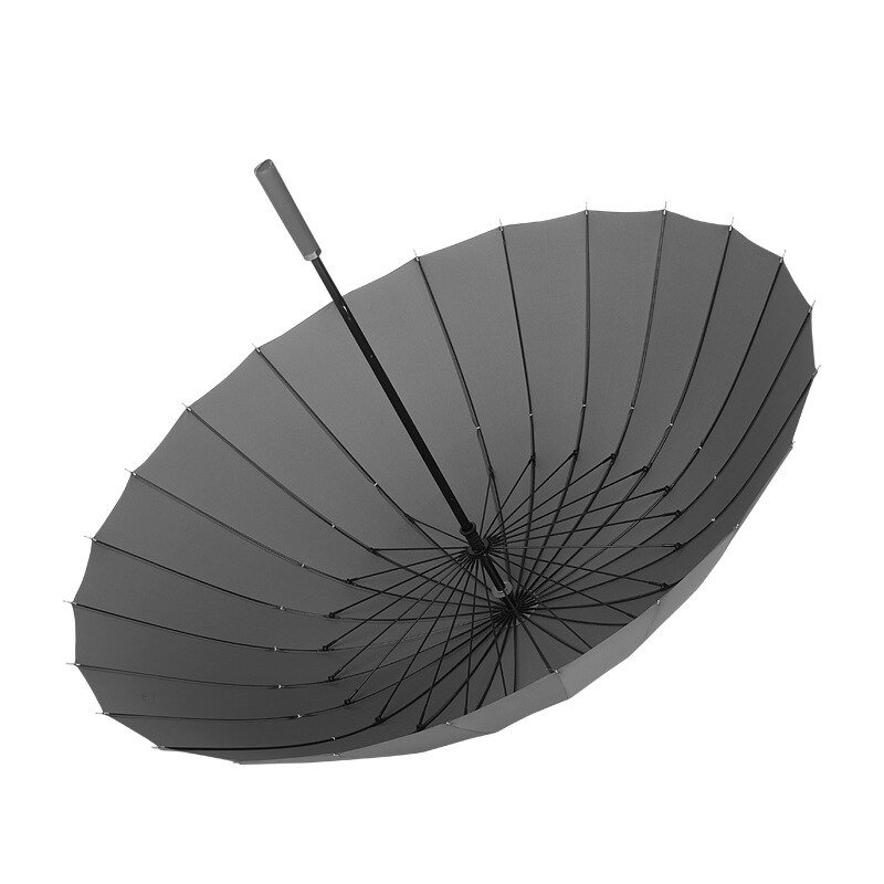 24K Large Umbrella Rain Women Men GlassFiber Umbrella Strong Windproof Wooden Handle Women Paraguas Parasol