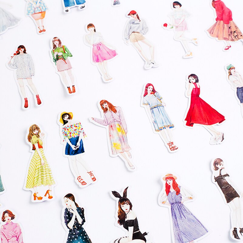 99pcs girl sticker DIY scrapbooking base collage mobile computer diary happy planner decoration sticker