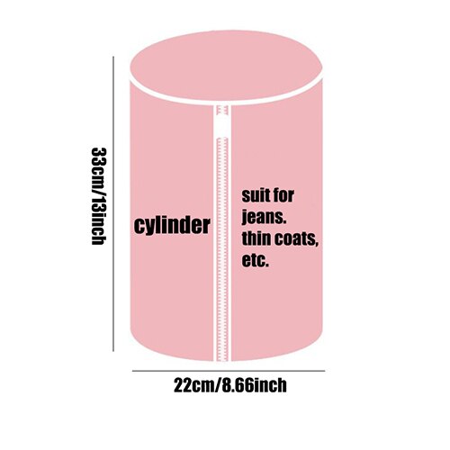 Pink Laundry Bag Washing Machine Bra Clothes Underwear Socks Mesh Bag Travel Sorting Pouch Wash Bags: cylinder bag