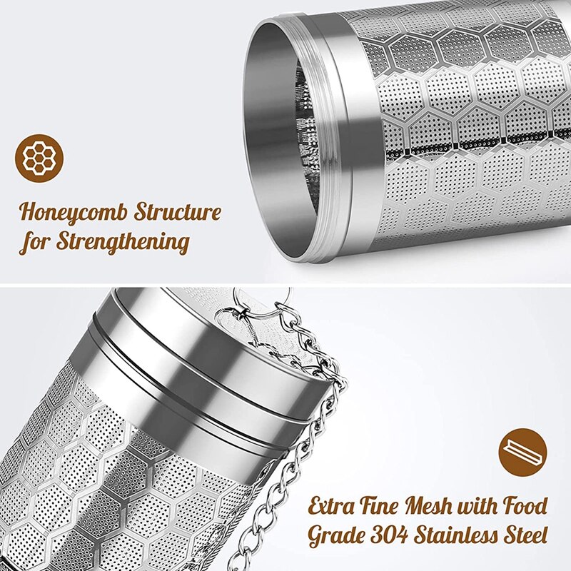 Tea Infusers For Loose Tea, Stainless Steel Tea Strainer, Extra Fine Mesh Tea Diffuser For Brewing Tea, Spices