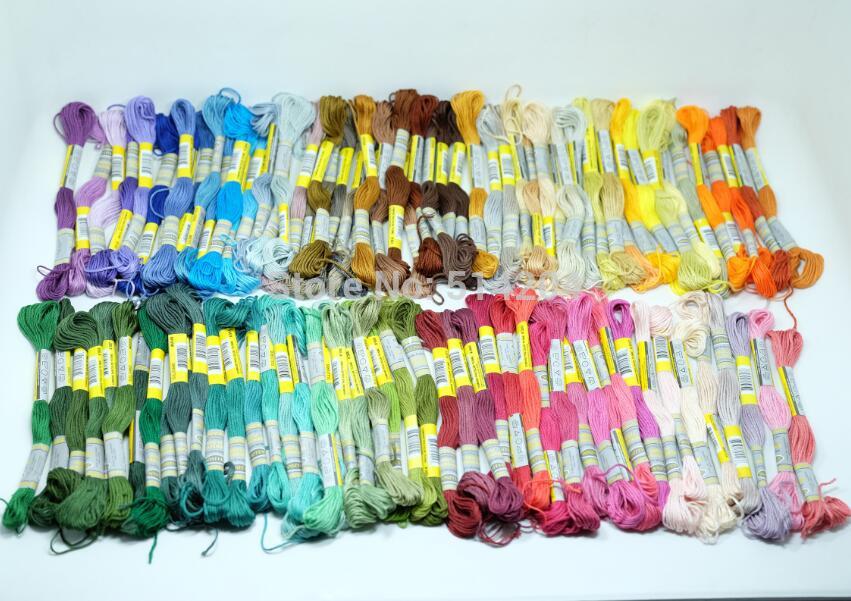 50 DMC colors 100% cotton floss embroidery thread cross stitch 8m 6strands skein similar dmc Double Mercerized SET B