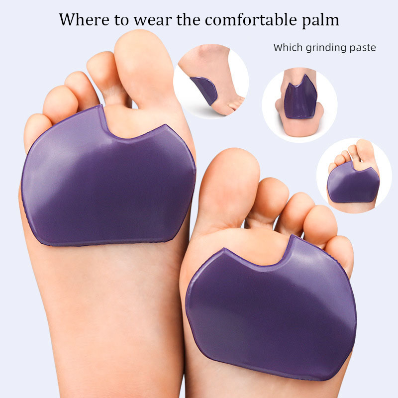 Almohadillas de Gel de silicona para el antepié para zapatos de mujer, plantillas autoadhesivas, sandalias, antideslizantes, alivio del dolor, almohadilla para pie de bailarina