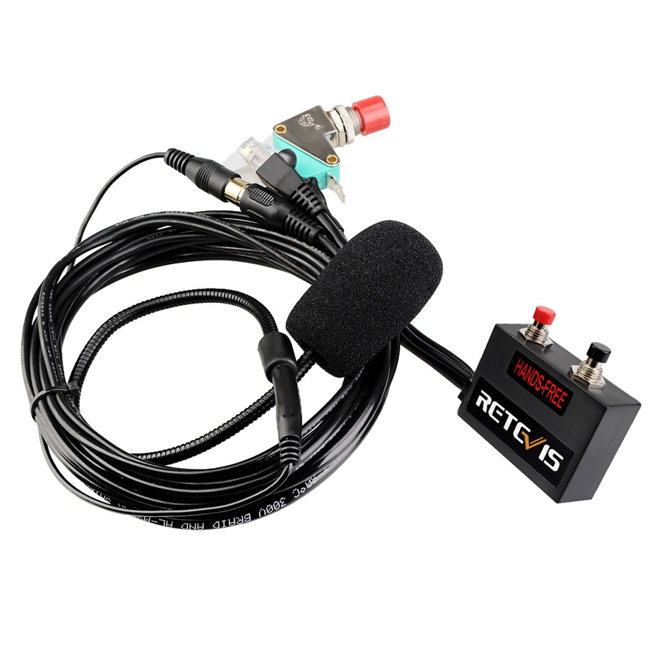 Retevis Herr001 6-Ader Finger PTT MIC Hände-kostenlos Headset Für Handy, Mobiltelefon Auto Radio Bahnhof Retevis RT9000D Für motorola SMP-908