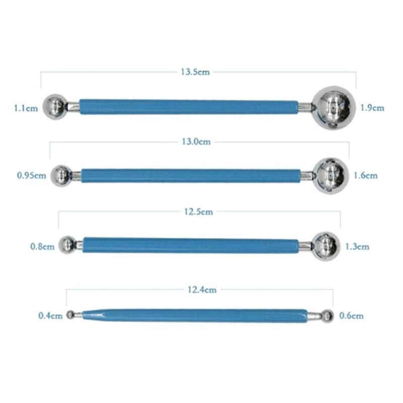 Nail Art Pinsel Set – 5 Stück Doppelkopf-Liner Mit Kristall-Griff, Für Akzentnägel, Punktierung & Nageldesign