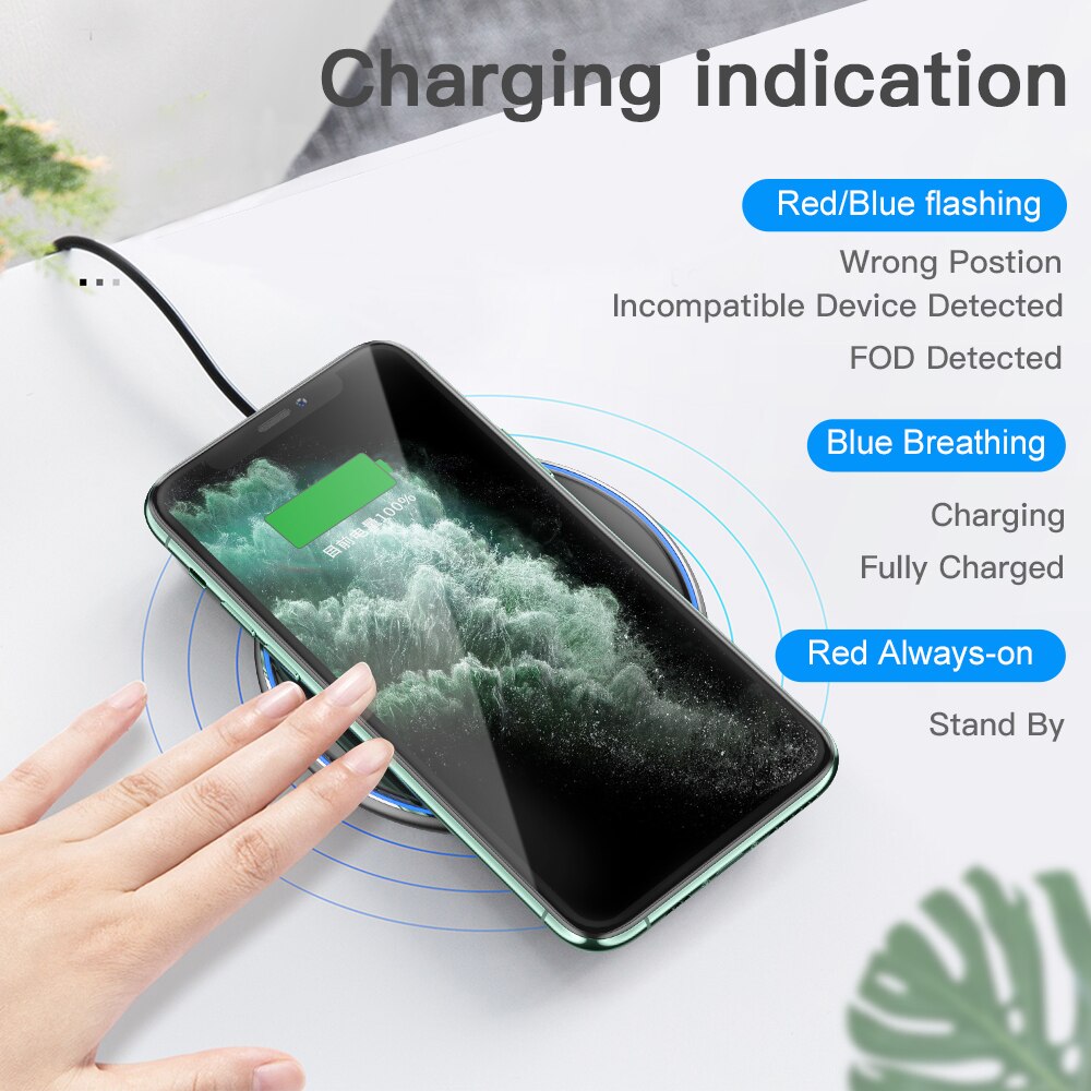 20W Fast Qi Wireless Charger Pad for iPhone 12 11 Pro XS MAX XR X 8 Samsung S20 S10 S9 Wireless Charging Quick Charge Adapter