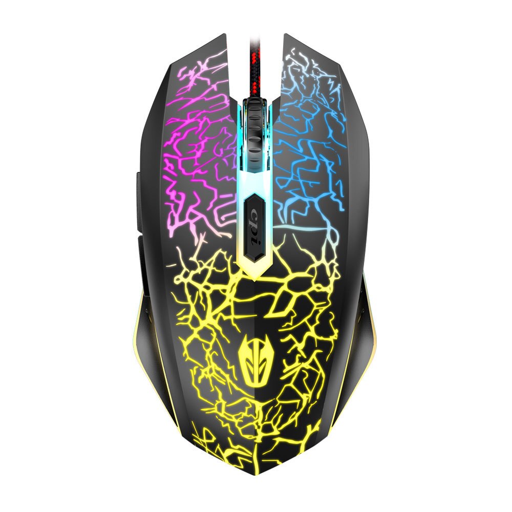 Wired Gaming Mouse 3200DPI USB Optical Computer Mouse for PC Laptop 6 Button Ergonomic Mouse LED Light Luminous Mechanical Mouse