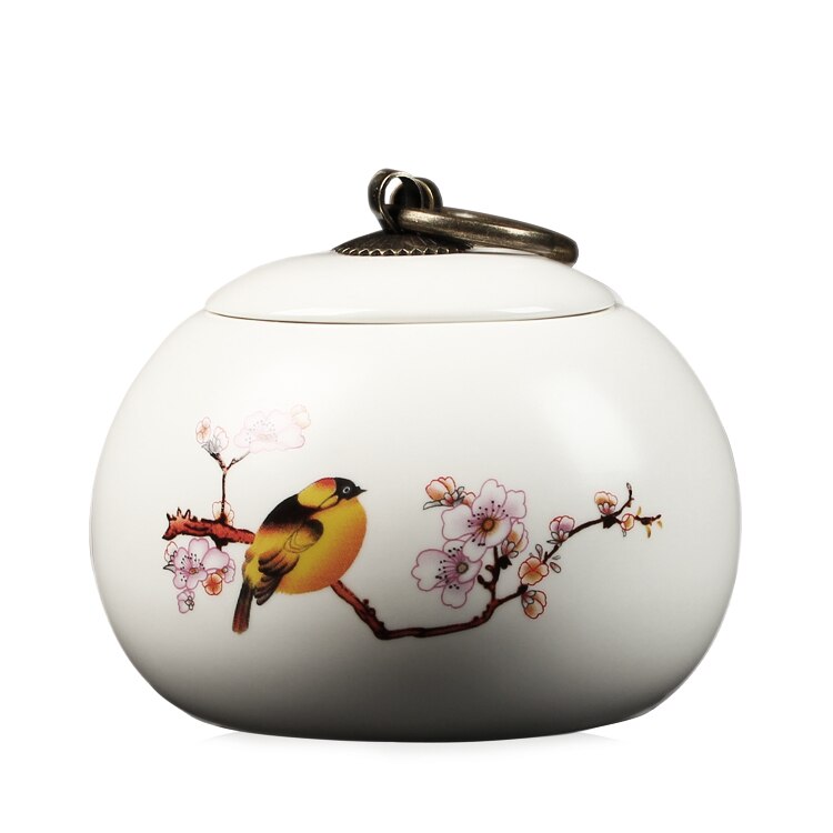 china Tea Caddy Tea Sugar Coffee Beans Jars Ceramic Tea Canister Kitchen Storage Bottle & Jars Sugar Bowl Storage Tank Spice Jar: xishangmeishao