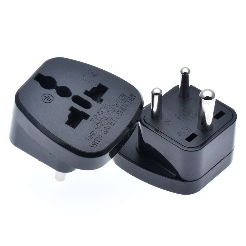 IEC Type D UK/AU/US/EU to Small South Africa Power Plug Converter Adaptor India Nepal Sri Lanka Tourism converter safety door