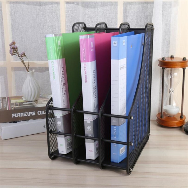 29.3x24x31.3cm Metal Wire File Holder Data Office Supplies Desktop Storage File Holder Office Organizer Holder Accessories