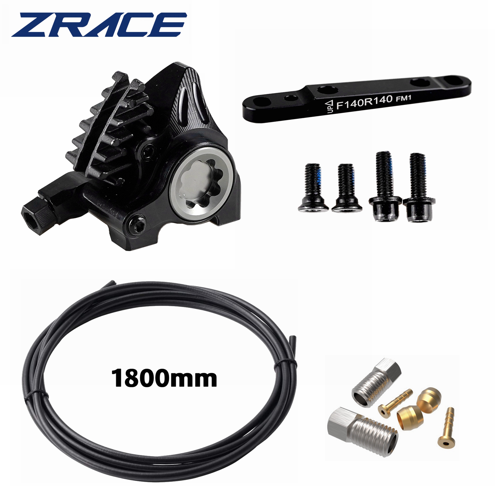 Pinza de montaje plano ZRACE XG, freno hidráulico de carretera, pastillas ICE-TECH, carrera BMX, peso ligero CNC completo