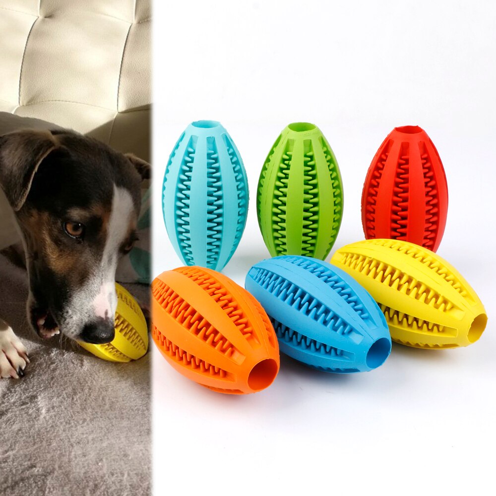 Haustier Hund Spielzeug extra-hart Gummi Ball Spielzeug Interaktive Elastizität Ball Hund Kauen Spielzeug Zahn Reinigung Behandeln Rugby Ball