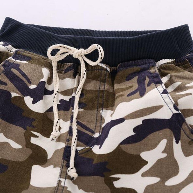 Pantalones cortos DE algodón para bebés DE PEACH , pantalones deportivos DE camuflaje para niños, pantalones casuales a la hasta la rodilla para niños