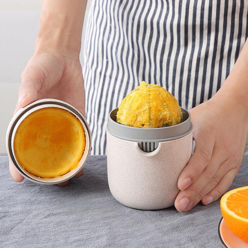 multi-fonction Orange jus citron presse-agrumes manuel blé paille positif négatif double usage confortable presse-agrumes facile à transporter