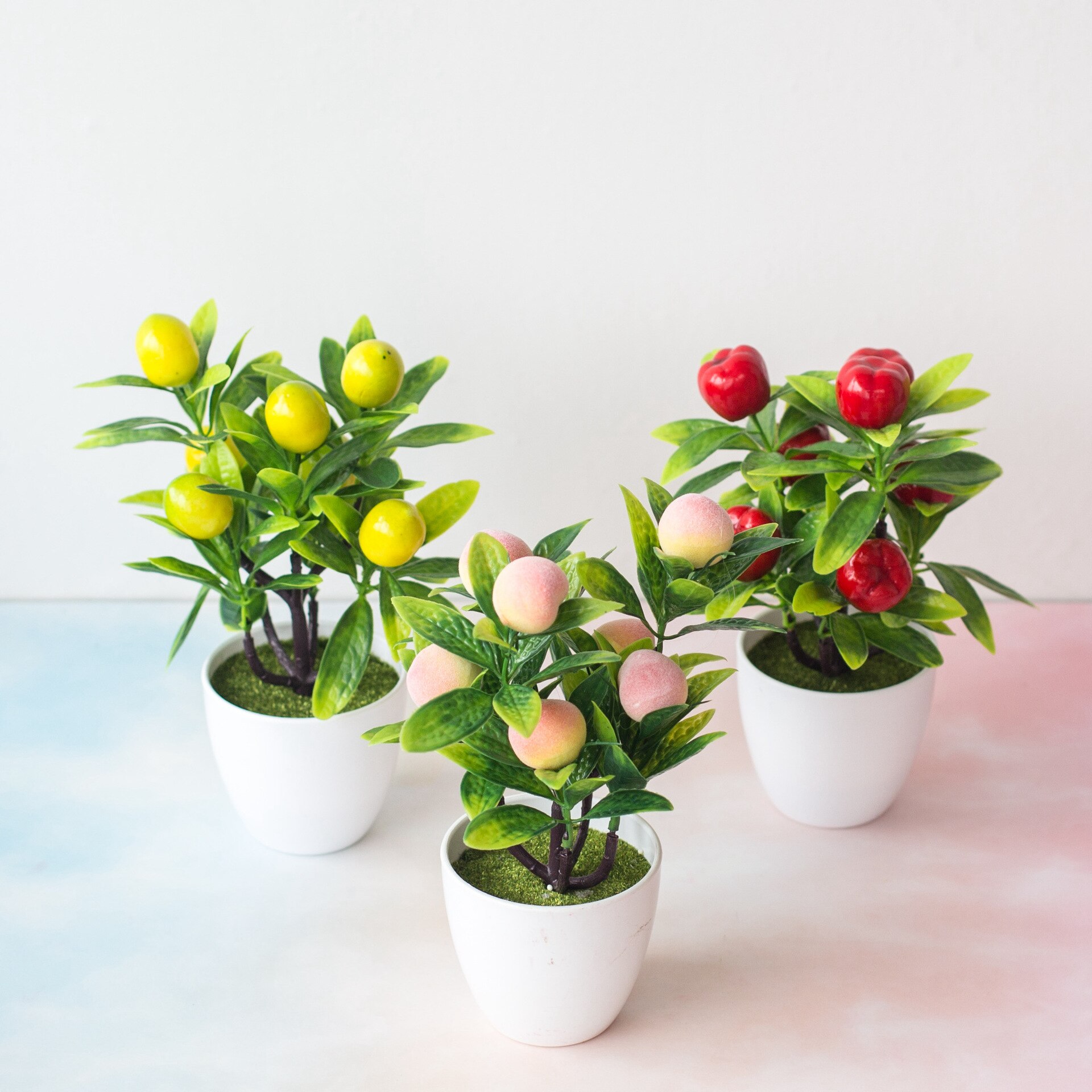 Kunstig plante multistil mini pottebonsai lite frukttre pottet til bryllup hjemme borddekorasjoner butikk hotell fest deco