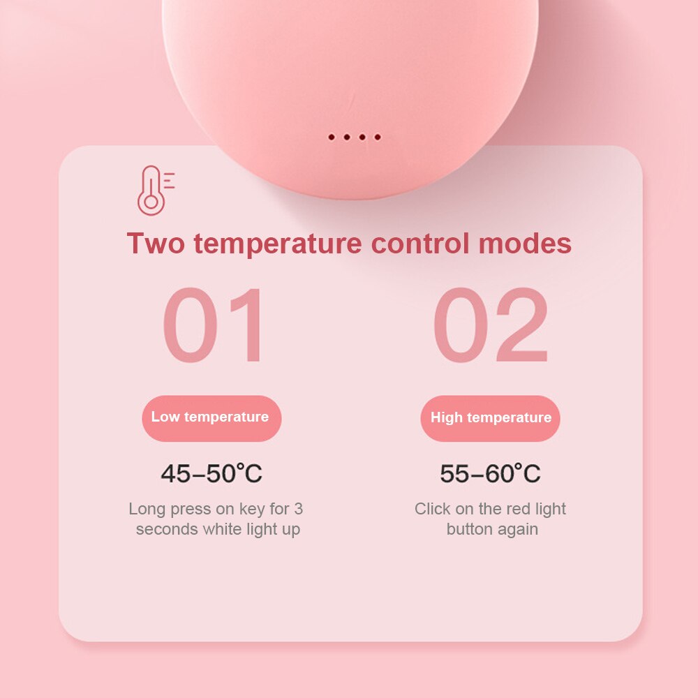 5000mAh batterie externe main Warme rond 2 en 1 Portable Mini chauffe-main électrique USB 5V/1A chargeur de poche batterie externe Double face chauffage