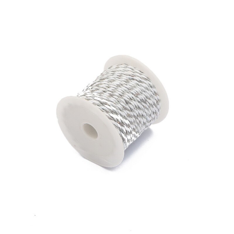 10m/roll bicolore coton cordon coloré cordon corde Beige torsadé artisanat macramé chaîne bricolage maison Textile mariage décoratif approvisionnement: Grey