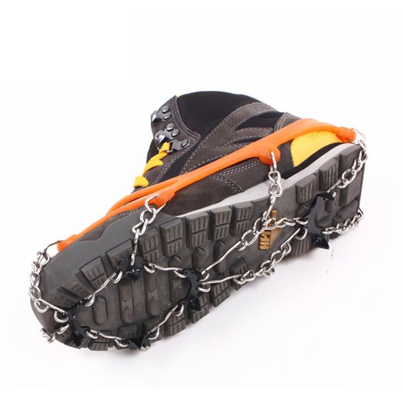 Hewolf 8 Teeth Outdoor Ice Snow Spikes Climbing Crampons Equipment Mountaineering Gear Anti Slip Shoes Grippers Claws Chains DBO