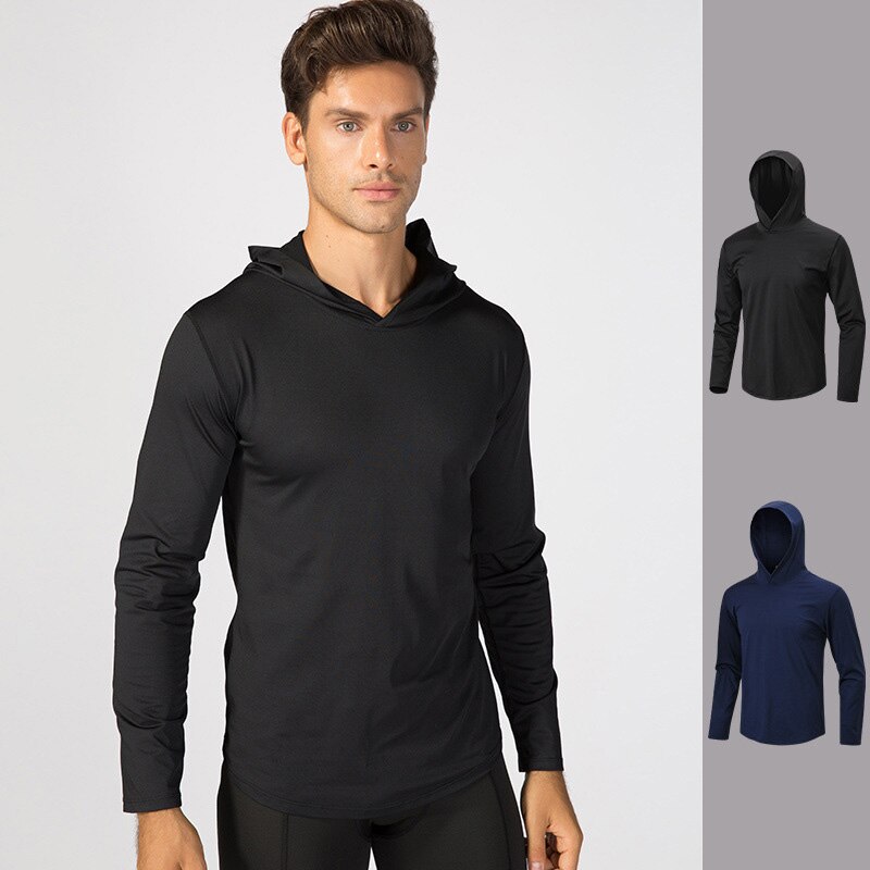 Felpe Sport degli uomini di Corsa e Jogging Formazione Felpa Con Cappuccio Usura di Forma Fisica di Sport Casual A Maniche Lunghe Fitness Giacca Ciclismo camicia di calcio