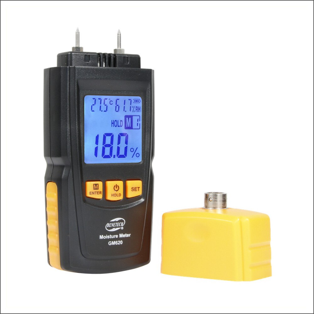 BENETECH Wood Moisture Meter Digital Humidity Tester Portable Wood Moisture Meter GM620 2~70% Electrical Woodworking Hygrometer