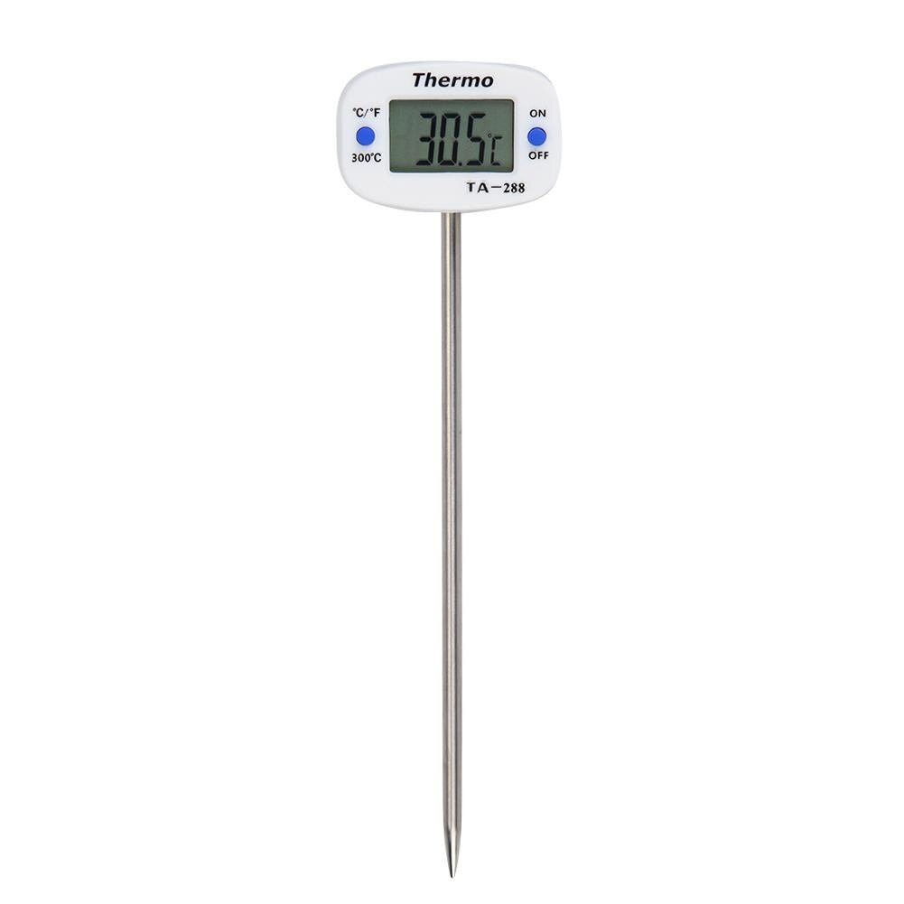 Electronic Thermometer Timer Food Meat Temperature Meter Gauge with Probe BBQ Thermometer Kitchen Temperature Measuring Tool: B
