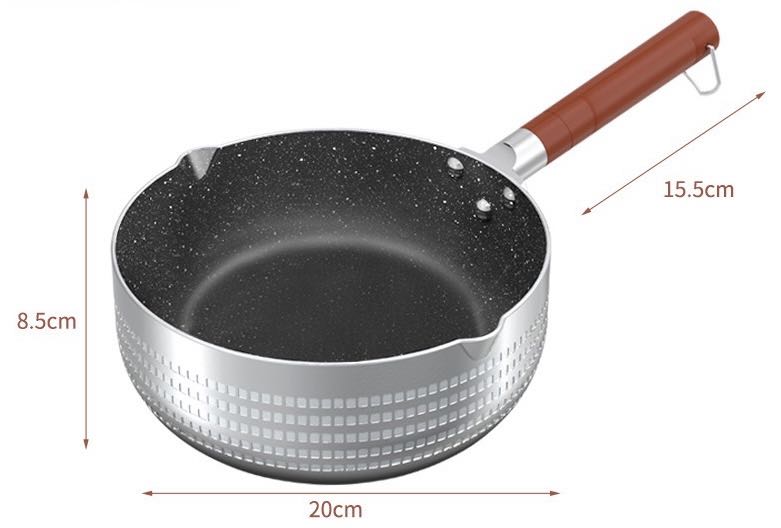 Japanse Stijl Sneeuw Pan Kleine Pot Huishoudelijke Gasfornuis Koken Noodle Soep Instant Noodle Pot Hete Melk Pot Non-Stick Bloempot: Color3