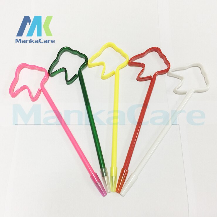 10 stk dental kuglepen tandklinik, tandformede kuglepenne flere farver