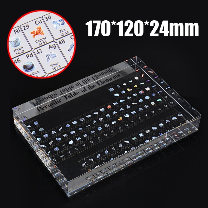 1Pc Acrylic Chemical Elements Desk Display Periodic Table Decor Elements Framed for Students Teachers Art Craft