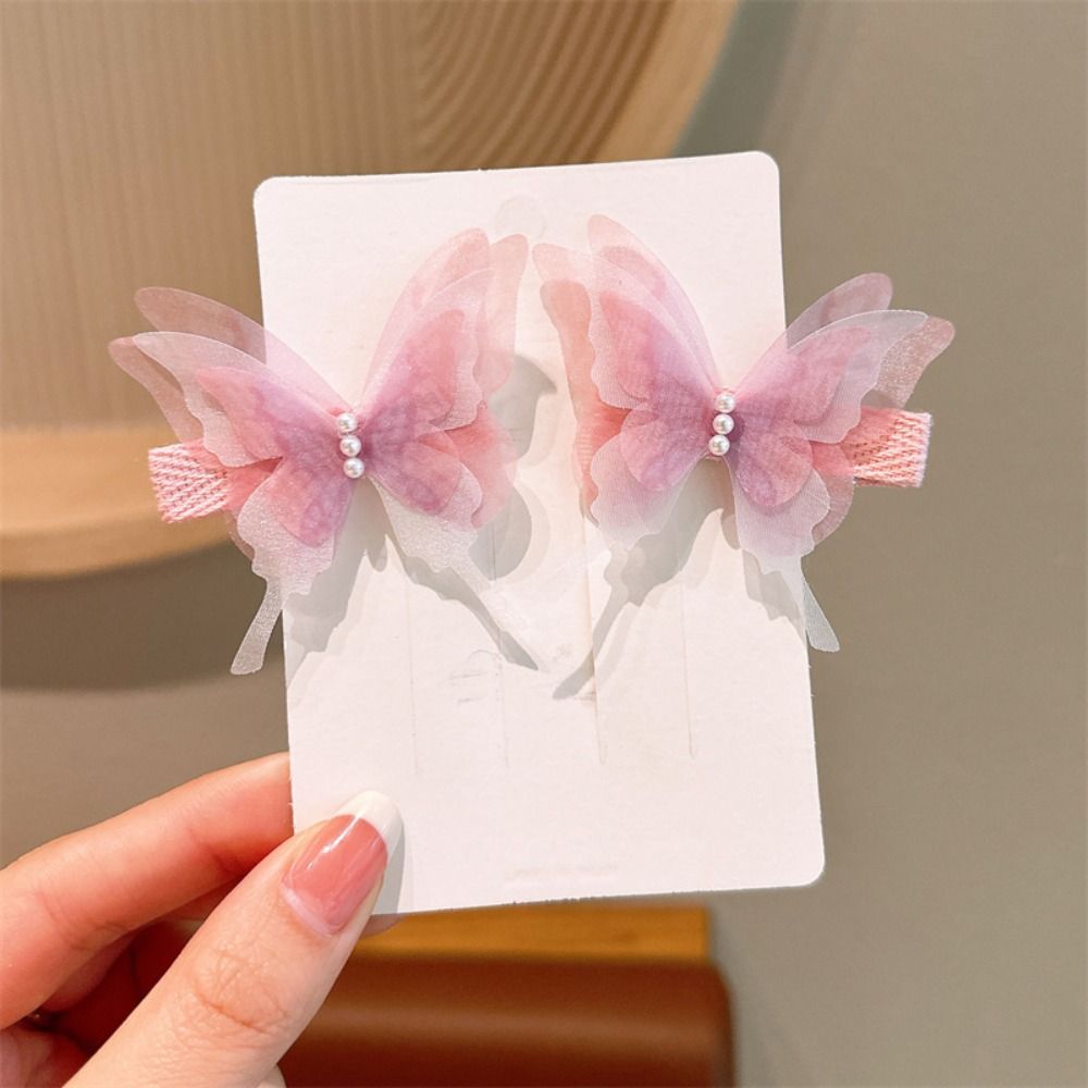 Horquilla de para niña, tocado de joyería, , tocado para mujer, accesorios para el cabello con forma de mariposa para el sudor: Gris