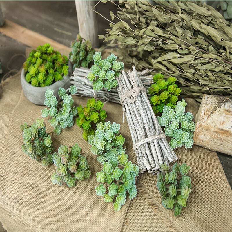 Mini Artificial Succulent Plants Bonsai Garden DIY Home Office