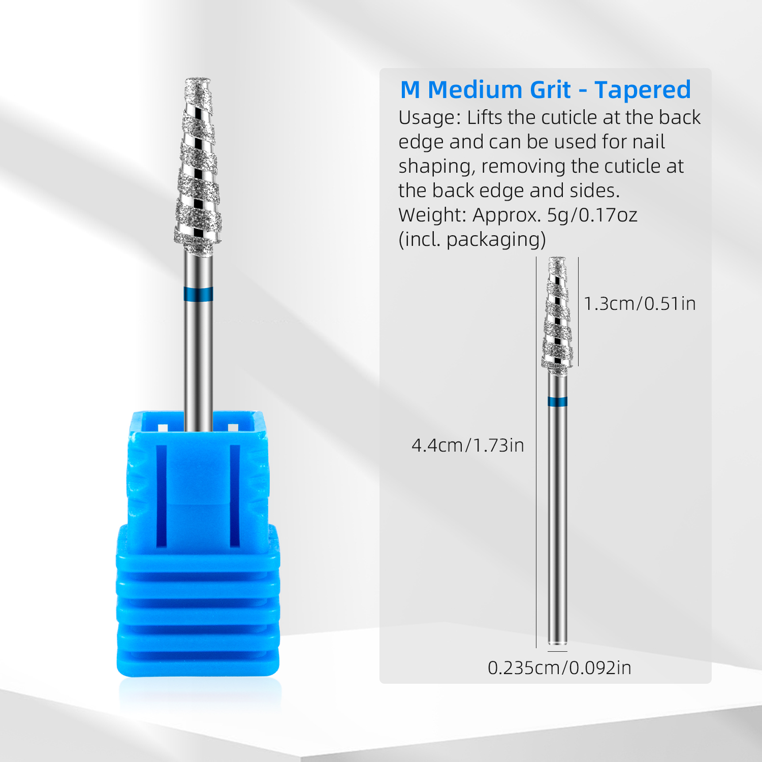 Tornado-brocas de diamante para uñas, fresa de taladro en espiral para manicura, accesorio de máquina eléctrica, lima de uñas, herramienta removedora de Gel: Borgoña