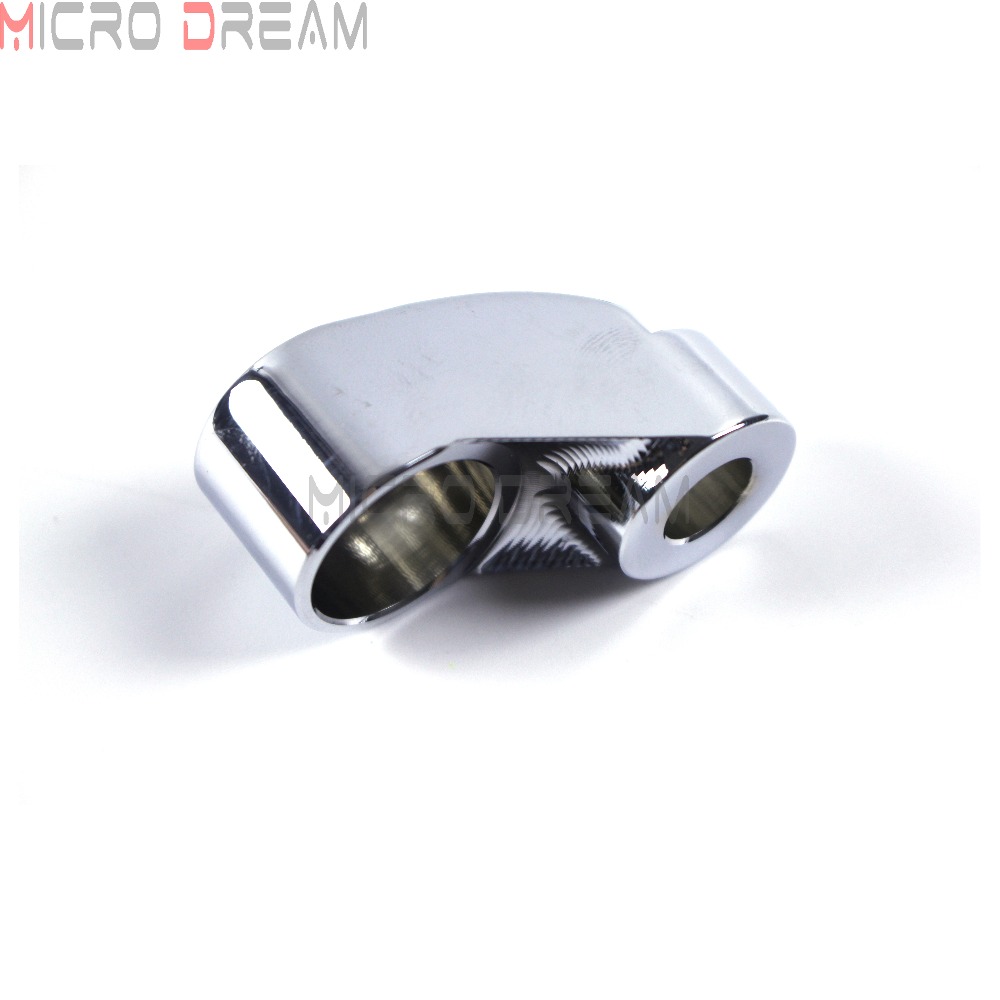 Chrome Front Turn Signal Light Relocation Kit Motorcycle 39-49mm Indicators Mount Adapter For Harley Sportster Dyna Wide Glide