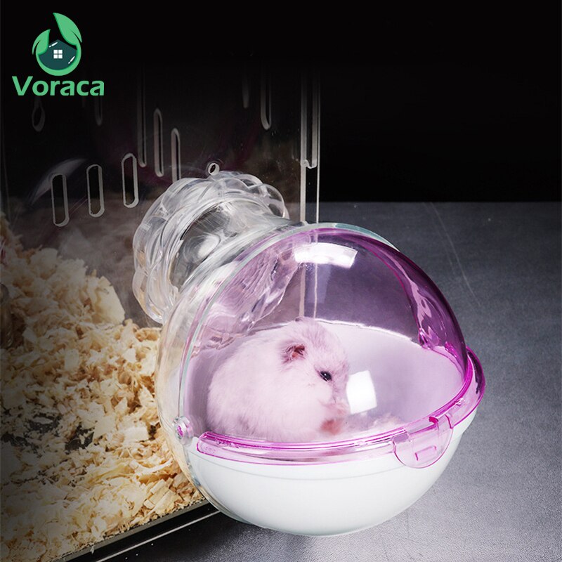 Bañera de hámster externa para baño, jaula de arena de baño, cama acrílica, ratón, Villa, mascotas pequeñas, caja de arena para baño, rosa y azul