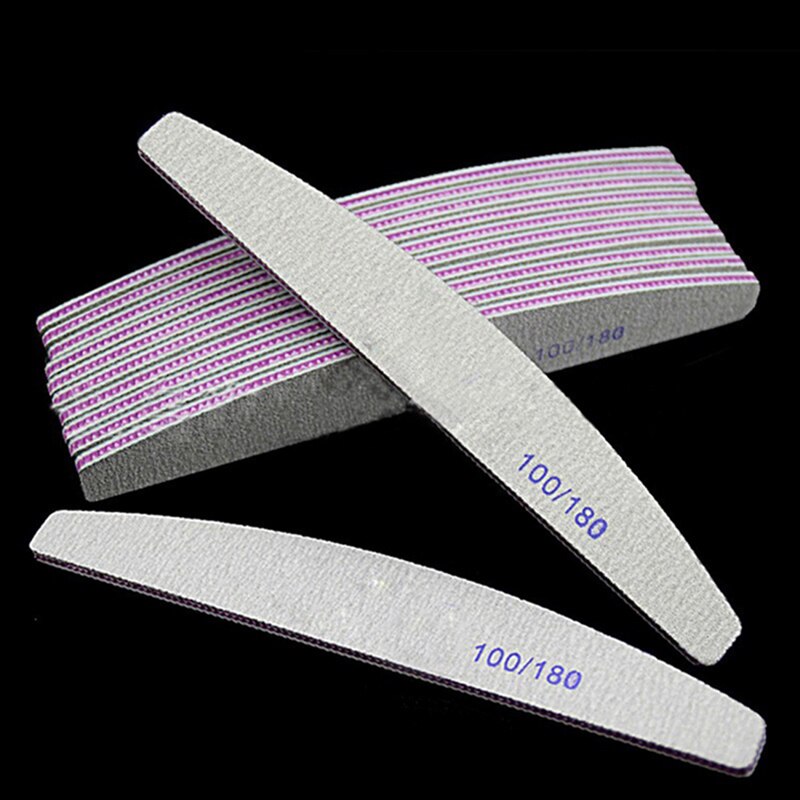 5 Stks/partij Nail Schuren Files 100/180 Buffer Blok Manicure Pedicure Tips Gel Polish Nagelvijl Professionele Nail Art Tool