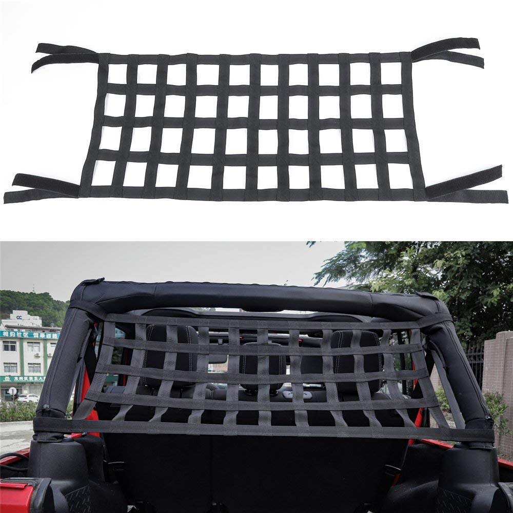 Zware Bagagenet Auto Top Dak Hangmat Bed Rest Storage Netwerk Cover Voor Jeep Wrangler JK 2007 Up Exterieur accessoires Cover