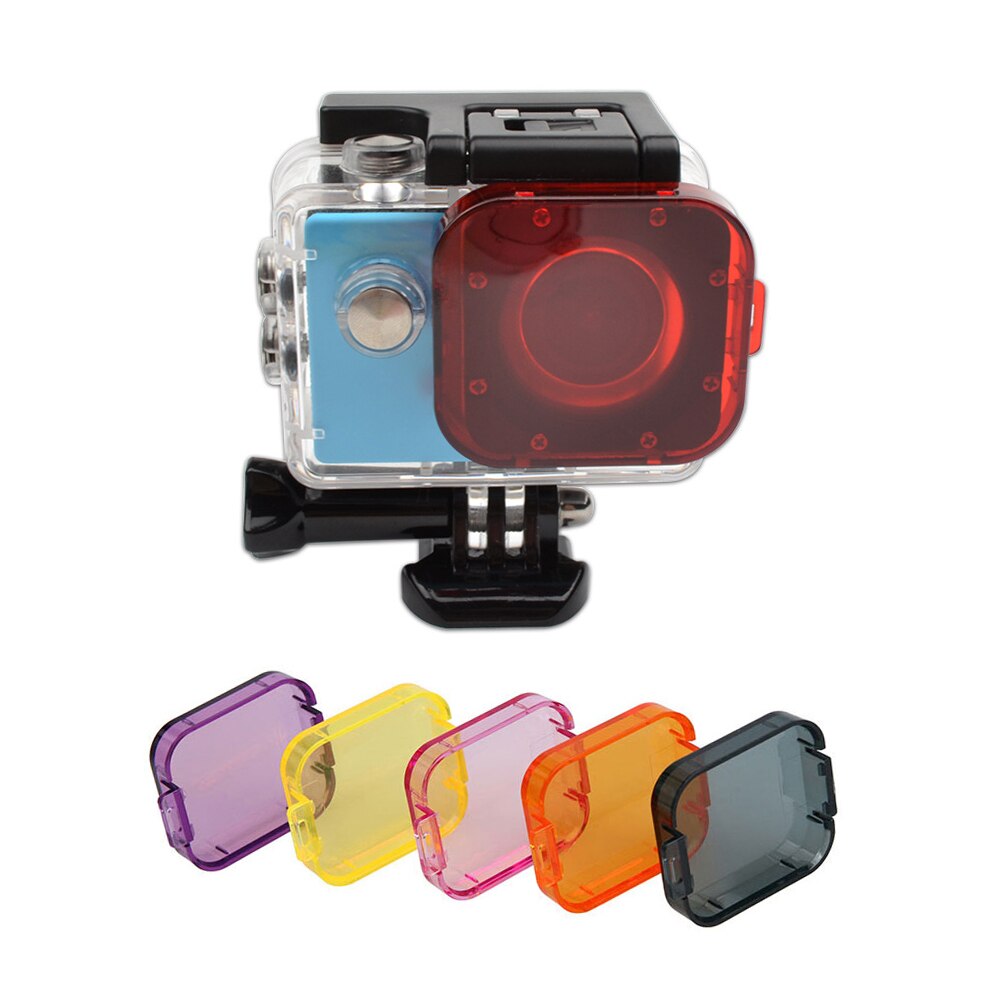 Dive Filter Professionele 6 Kleur Duiken Filter Rood Paars Grijs Dive Lens Filter Voor Sjcam Sj4000 Waterdichte Behuizing Case