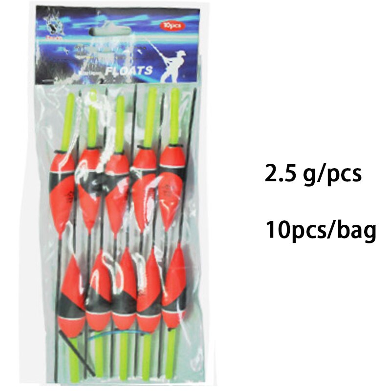 Topline Visgerei 10 Stks/partij Visdobbers Alle Waggler Boei Bobbers Vis Barguzinsky Fir Praalwagens Tackle Karper Pesca Boya Acesorios: 2.5G LONG RED