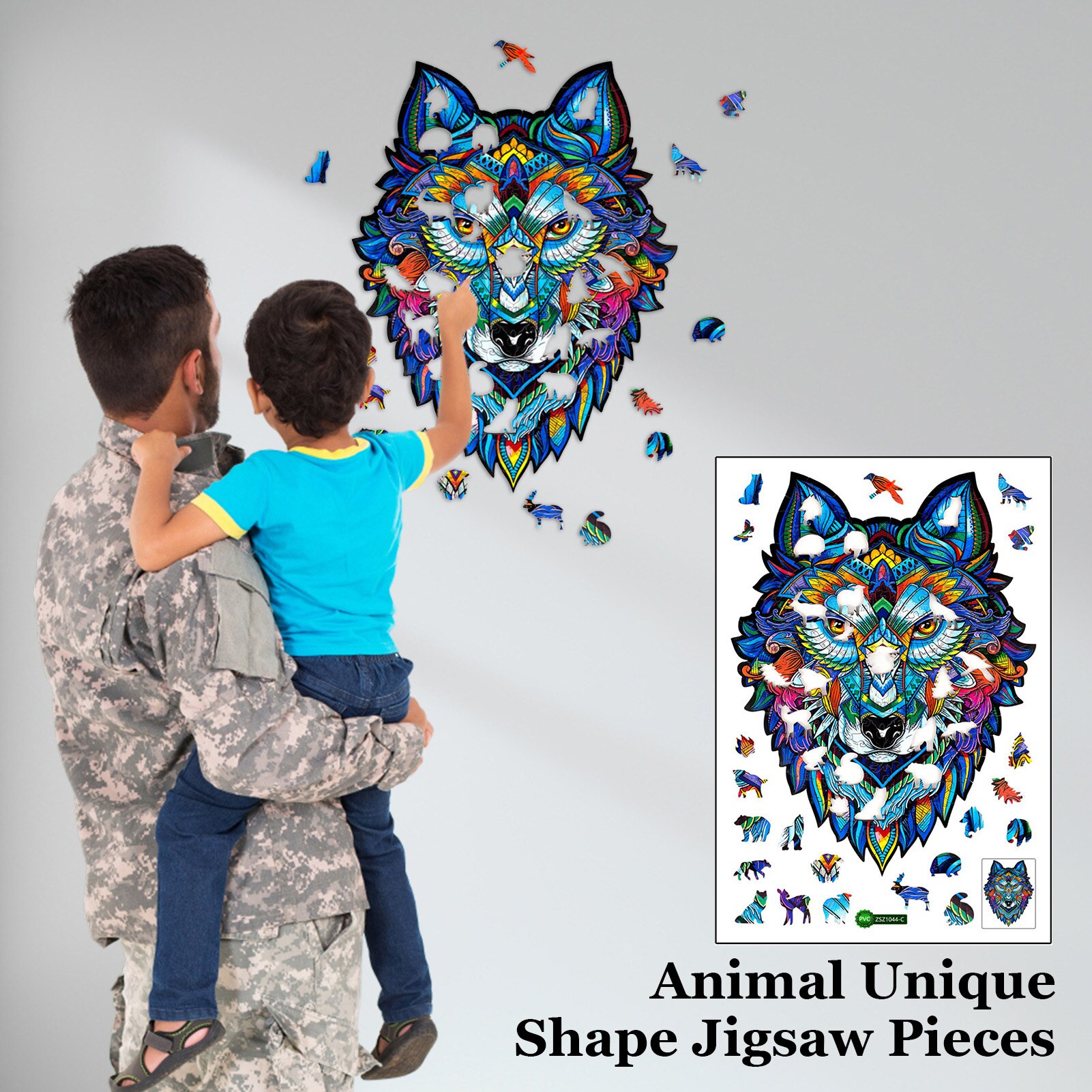 Diy Puzzel Stickers Voor Volwassenen Kinderen Elk Stuk Is Dier Vormige Kerstcadeau Puzzel Stickers Verbeteren Concentratie